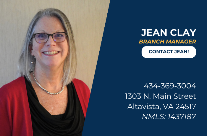 Jean Clay
Vista Branch Manager
Click to contact Jean
434-369-3004