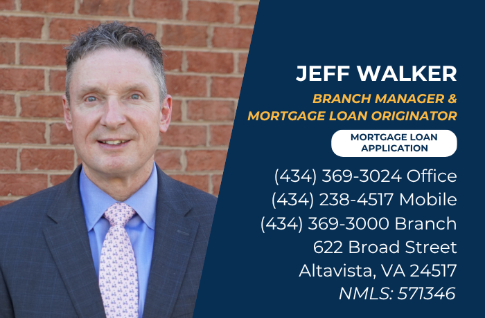 Jeff Walker’s photo with title, contact info, address, and NMLS ID on blue background.