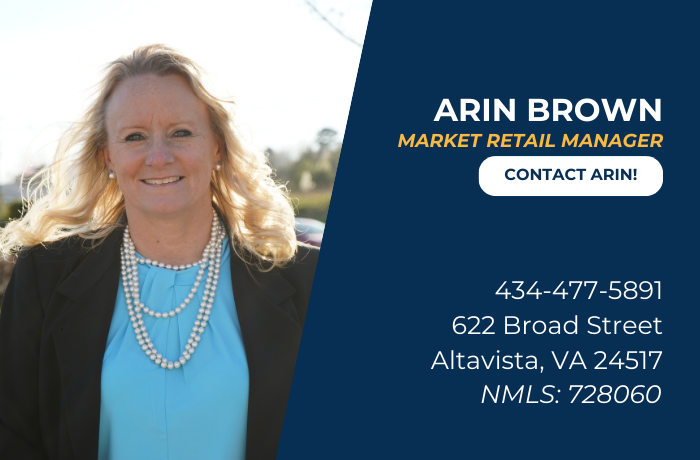 Arin Brown 
Market Retail Manager
Click to contact Arin
434-477-5891