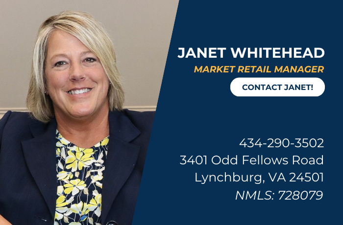 Janet Whitehead 
Northern Market Retail Manager 
Click to contact Janet
434-290-3502