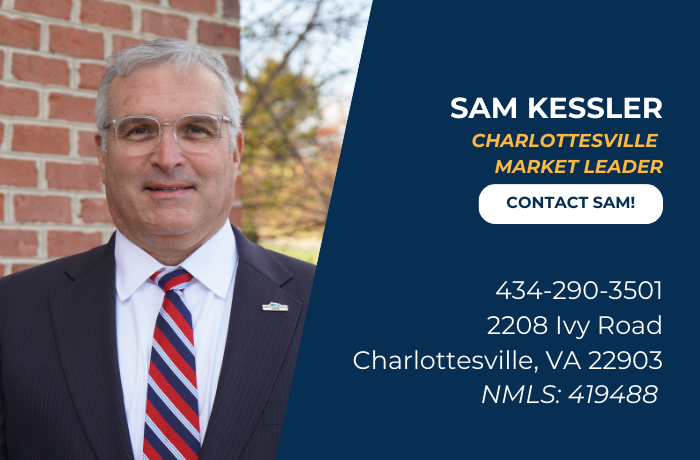 Sam Kessler
Charlottesville Market Leader
Click to contact Sam
434-290-3501