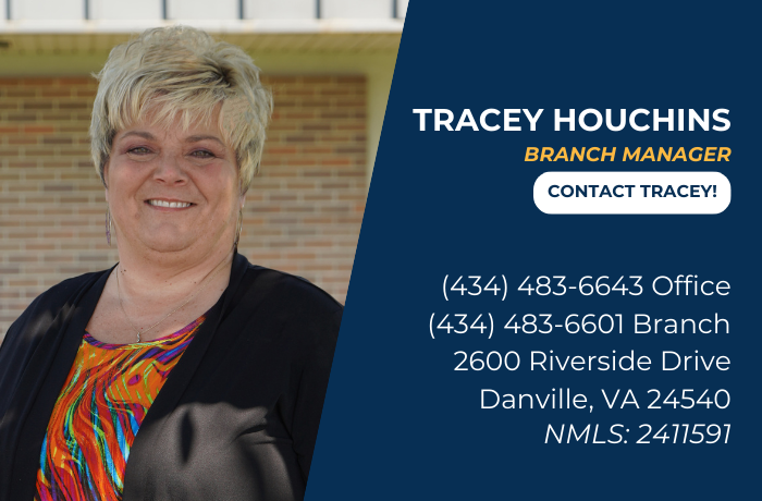 Contact card for Tracey Houchins, Riverside Branch Manager.